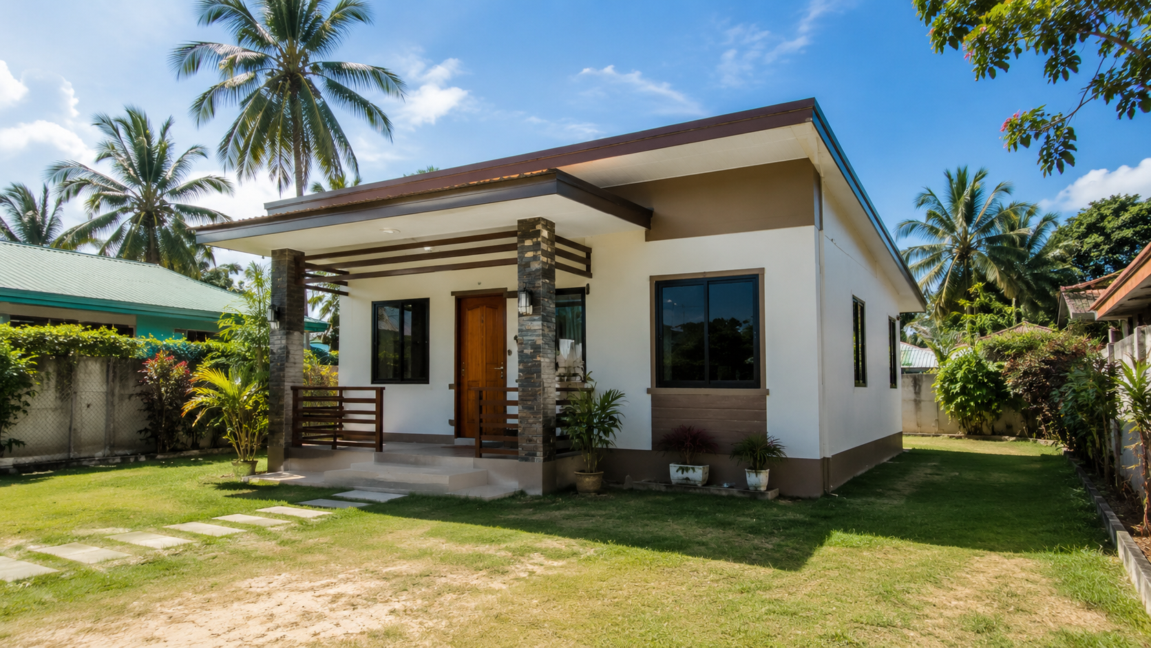 Example of a modern bungalow home