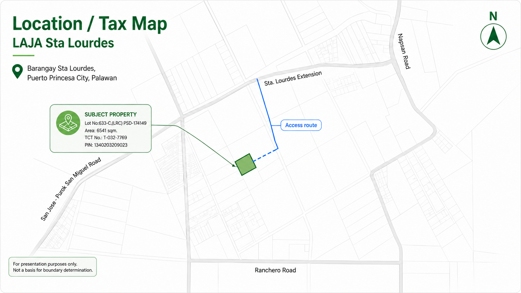 LAJA Sta Lourdes location and tax map